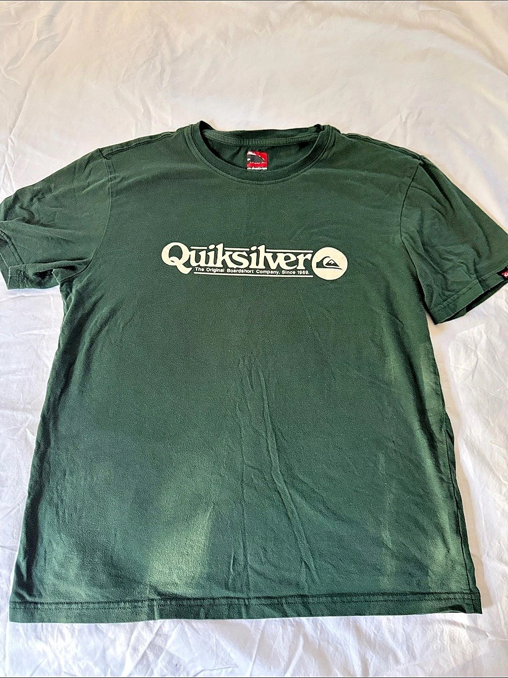 Quiksilver The Original Boardshort T-Shirt Men'Small Green Tee Small